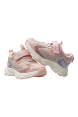 Sporline Vicco çocuk sneaker, pembe ve lila tonlarında suni deri detaylı, cırt cırtlı spor ayakkabı.