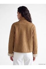 LC Waikiki Kadın Oversize Süet Görünümlü Mont W6BF71B8 - Kahverengi