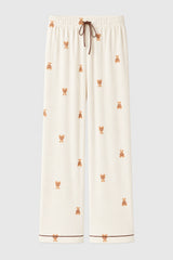 LC Waikiki Kadın Ayıcık Desenli Pijama Takımı W6E789D8 - Ekru