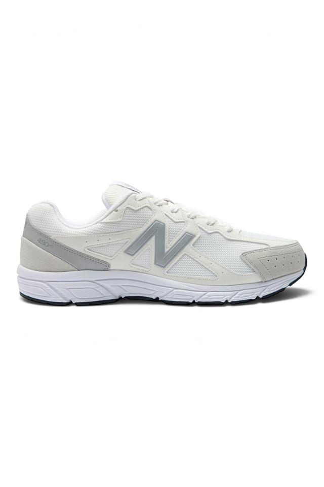 Sporline New Balance M480SW5 beyaz ve gri unisex spor ayakkabı, file detaylı günlük yürüyüş sneaker modeli