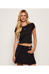 Calvin Klein Kadın SS HERITAGE LABEL BABY TEE LV047C200G - Siyah