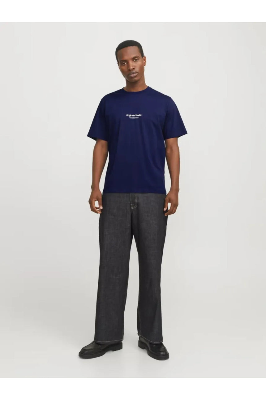 JACK&JONES T-SHIRT 12240121 - Koyu Mavi