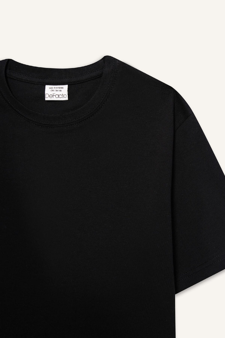 Defacto Çocuk Short Sleeve T-Shirt K1687A6 - Siyah