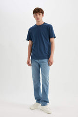 DeFacto Erkek T-Shirt V7699AZ - Koyu Lacivert