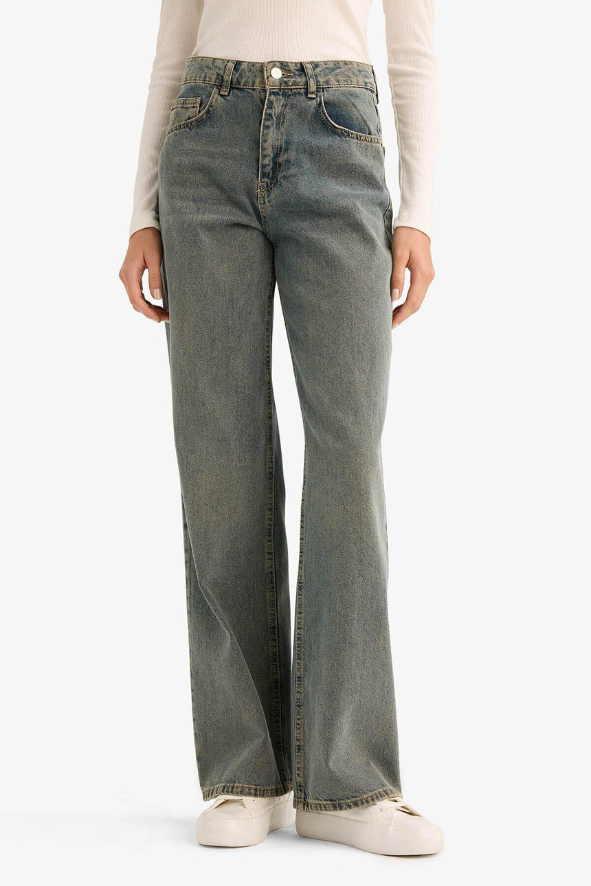 Defacto Kadın Trousers D4316AX - Mavi