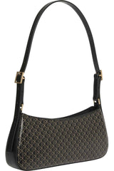 Calvin Klein Emblem AOP Small Shoulder Bag Kadın Omuz Çantası LV04F3324G - Siyah
