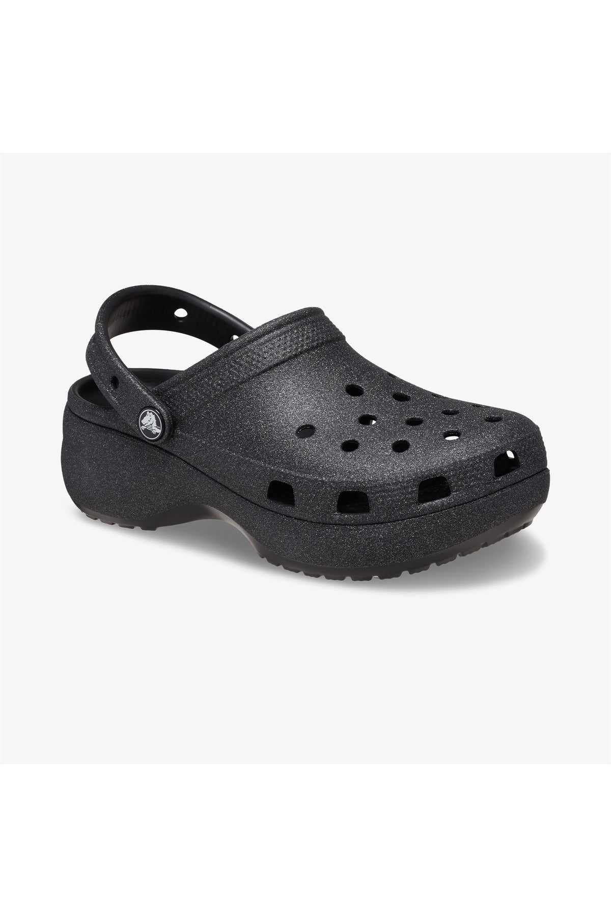 Crocs Classic Platform Glitter Clog Kadın Terlik 207241 - Siyah