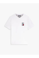 Tommy Hilfiger Erkek BRAND LOVE TEXT STACK TEE MW0MW42367 - Beyaz