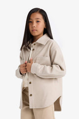 Defacto Çocuk Long Sleeve Shirt F2271A8 - Ekru