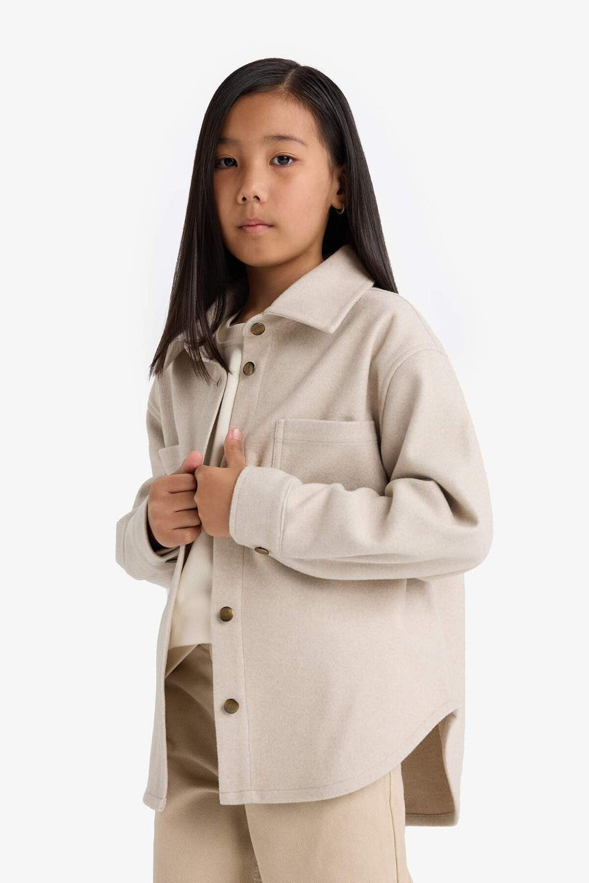 Defacto Çocuk Long Sleeve Shirt F2271A8 - Ekru