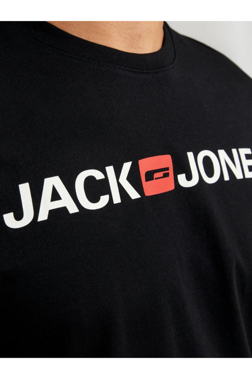 JACK & JONES 12137126 ERKEK TSHIRT - Siyah