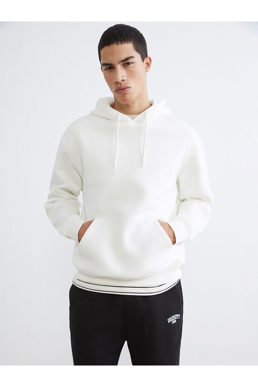 LC Waikiki Erkek Sweatshirt W5M615AA - Ekru