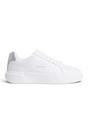 Sporline Calvin Klein beyaz kadın sneaker, topuk kısmında gümüş detaylı modern tasarım