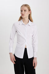 Defacto Kadın Long Sleeve Shirt Y4651AZ - Beyaz