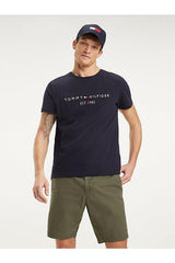 Tommy Hilfiger ERKEK CORE TOMMY LOGO TEE MW0MW11465 - Mavi