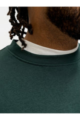 JACK&JONES PLUS JJESOHO SWEAT CREW NECK NOOS PLS 12284682 - Koyu Yeşil