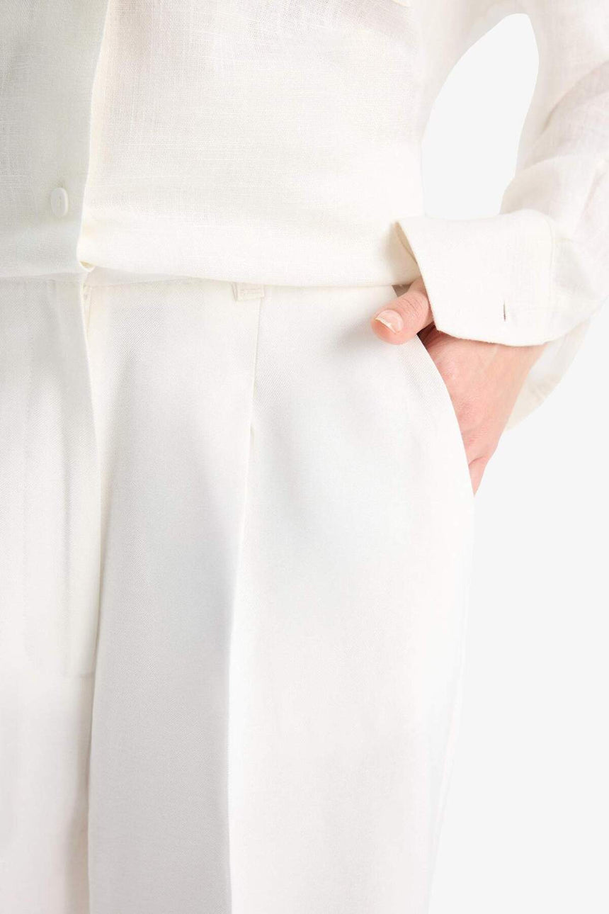 Defacto Kadın Trousers A1138Ax - Ekru