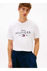 Tommy Hilfiger Erkek BRAND LOVE BIG HILFIGER TEE MW0MW41455 - Beyaz