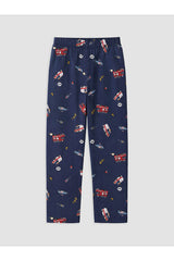 LC Waikiki Erkek Çocuk Penye Pijama Takımı W6C093D1 - Koyu Lacivert