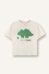 Defacto Çocuk Short Sleeve T-Shirt E1072A5 - Ekru