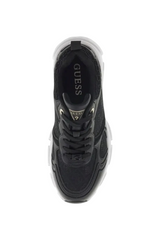 Sporline Guess siyah kadın sneaker, üzerinde marka logolu detaylar bulunan şık ve modern günlük spor ayakkabı.