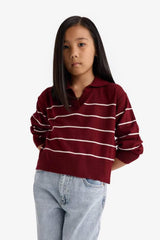 Defacto Çocuk Pullover E7737A8 - Bordo