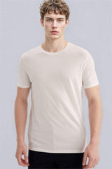 Defacto Erkek Short Sleeve T-Shirt M6606AZ - Beyaz