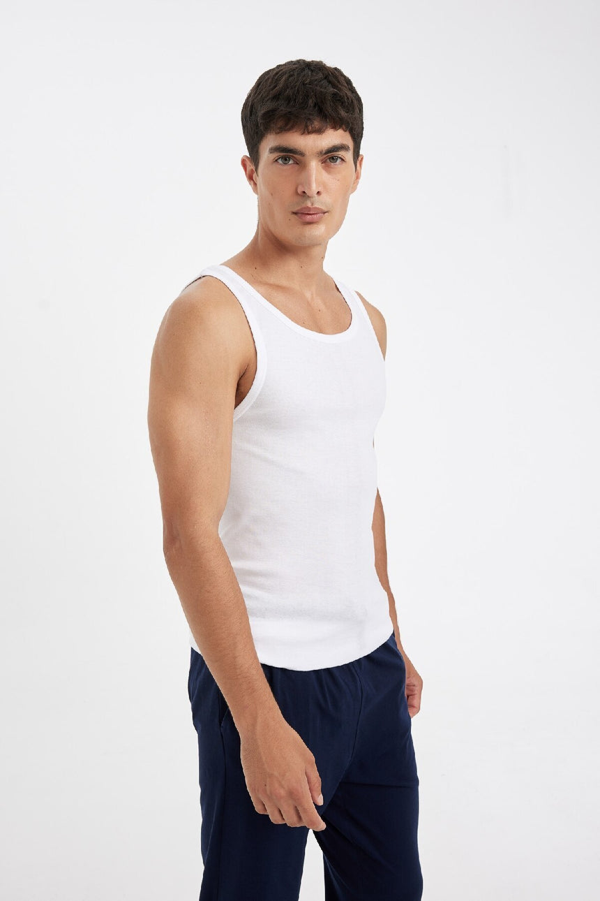 DeFacto Y9056AZ Erkek Atlet - Beyaz