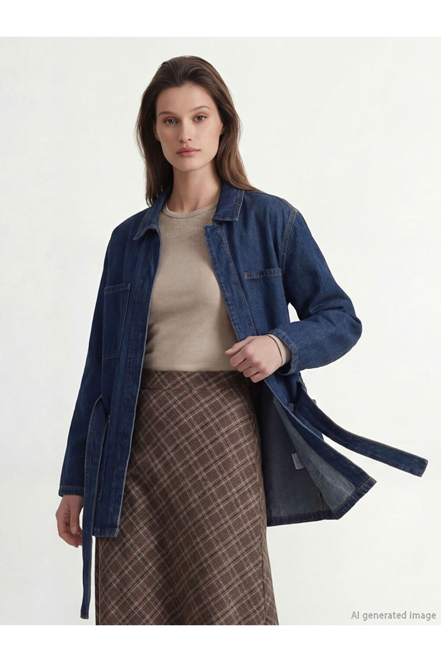 LCW KADIN S6LQ95B8 CKT,LORA-DENIM-C-TKM-6S - Koyu Mavi