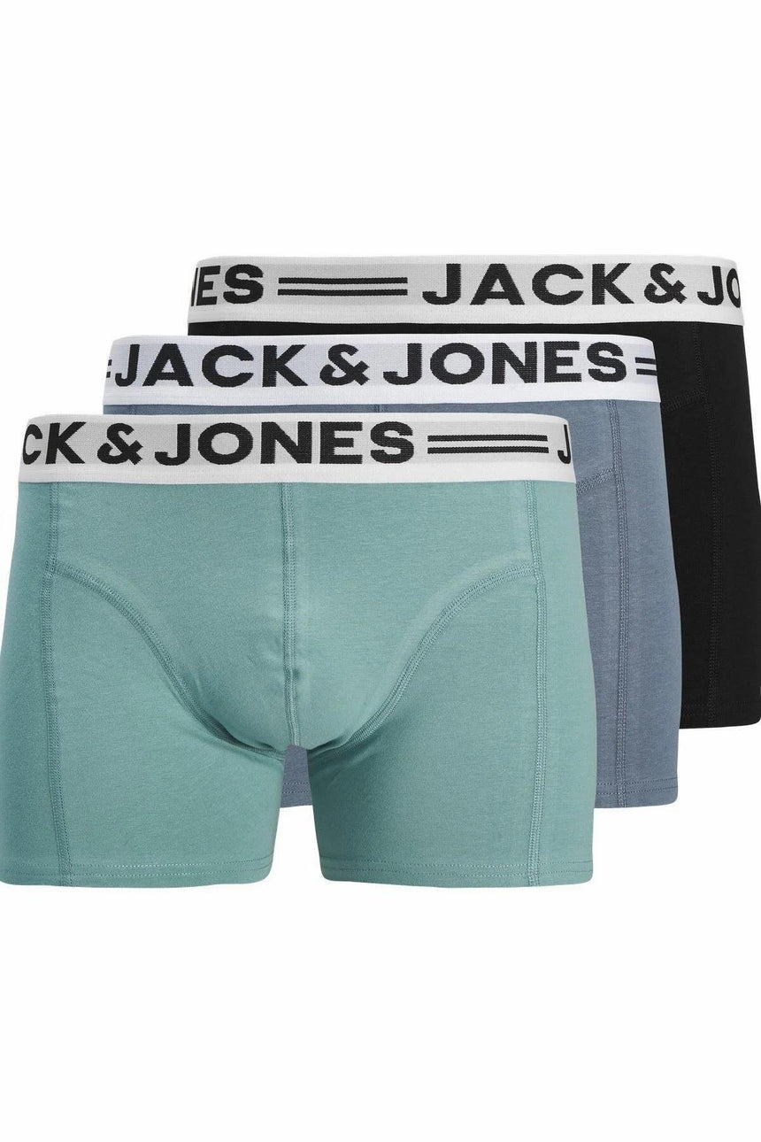 JACK&JONES SENSE TRUNKS 3-PACK NOOS 12081832 - Mavi