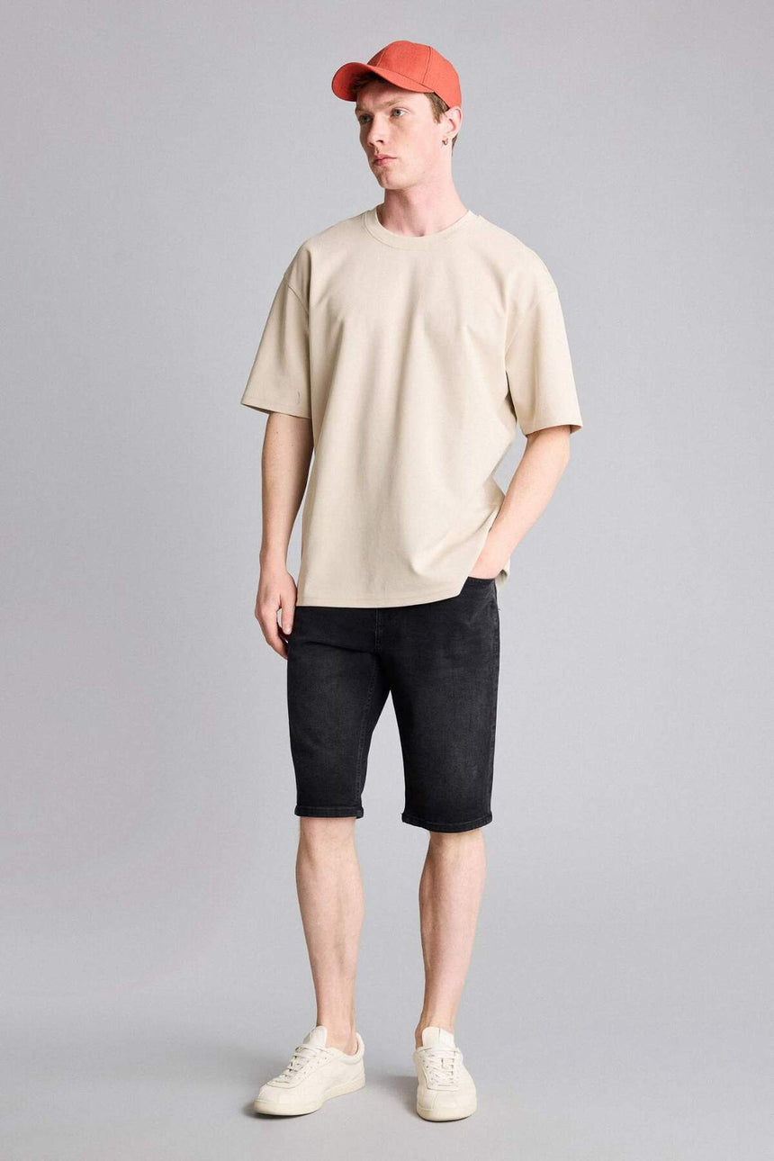 DeFacto X3926AZ Erkek T-Shirt - Açık Kahve