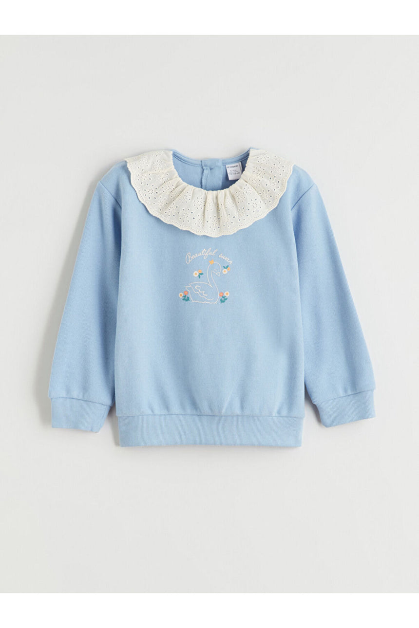 LC Waikiki Çocuk Sweatshirt W5JO08F1 - Pastel Mavi