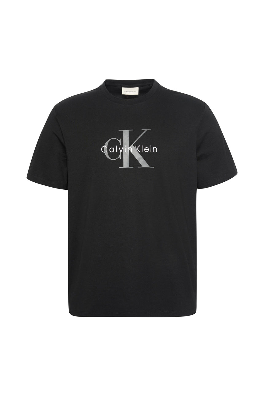 Calvin Klein Erkek SS Hero Monologo Tee 20s LV04RB862G - Siyah