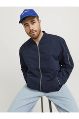 Jack & Jones Rush Erkek Büyük Beden Bomber Mont 12173990 - Koyu Lacivert