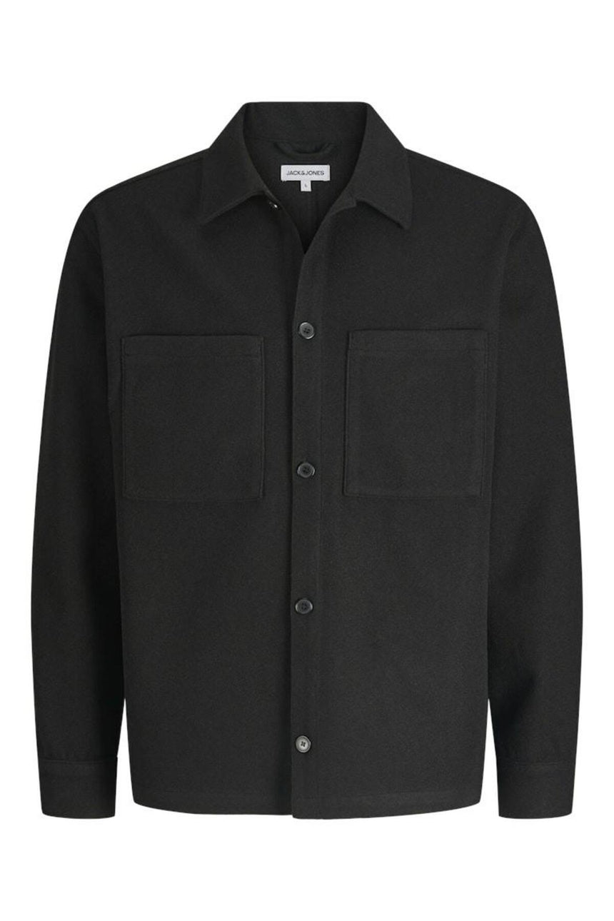 JACK&JONES JJJERRY OVERSHIRT LS 12280522 - Siyah