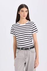 DeFacto C2612AX Kadın T-Shirt - Siyah