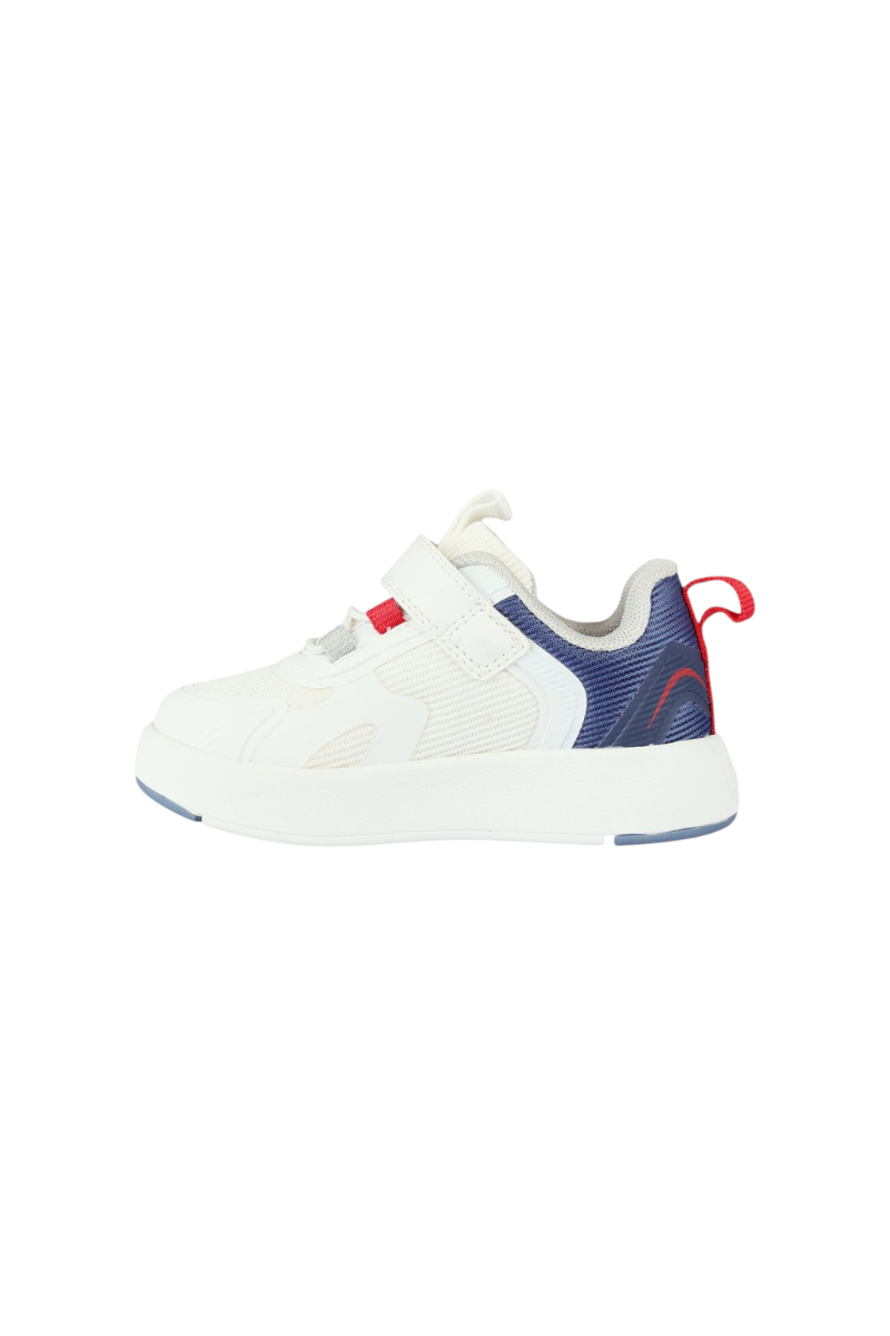 Sporline Vicco beyaz ve lacivert renkli, cırt cırtlı, tekstil çocuk sneaker ayakkabı