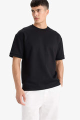 DeFacto B6494AX Erkek T-Shirt - Siyah