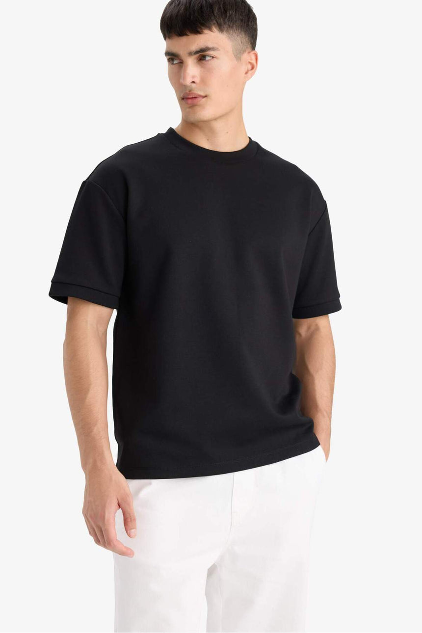 DeFacto B6494AX Erkek T-Shirt - Siyah