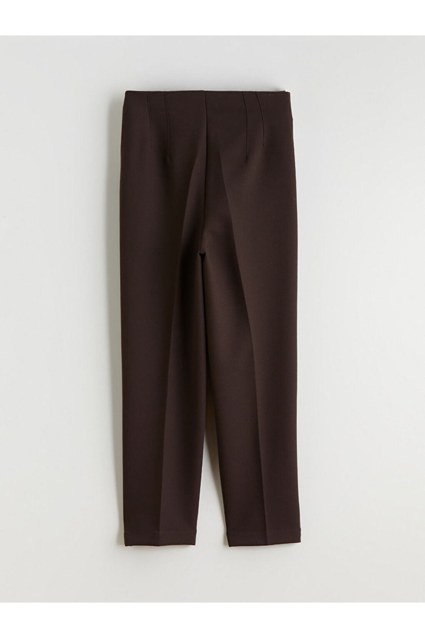 LC Waikiki Kadın Pantolon W5K555AJ - Koyu Kahverengi