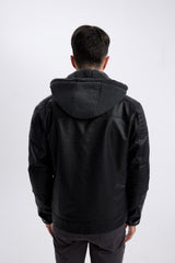 Defacto Erkek Pu Mont N9693Az - Siyah