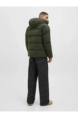 JACK&JONES JJGLOBAL PUFFER JACKET 12283517 - Koyu Yeşil