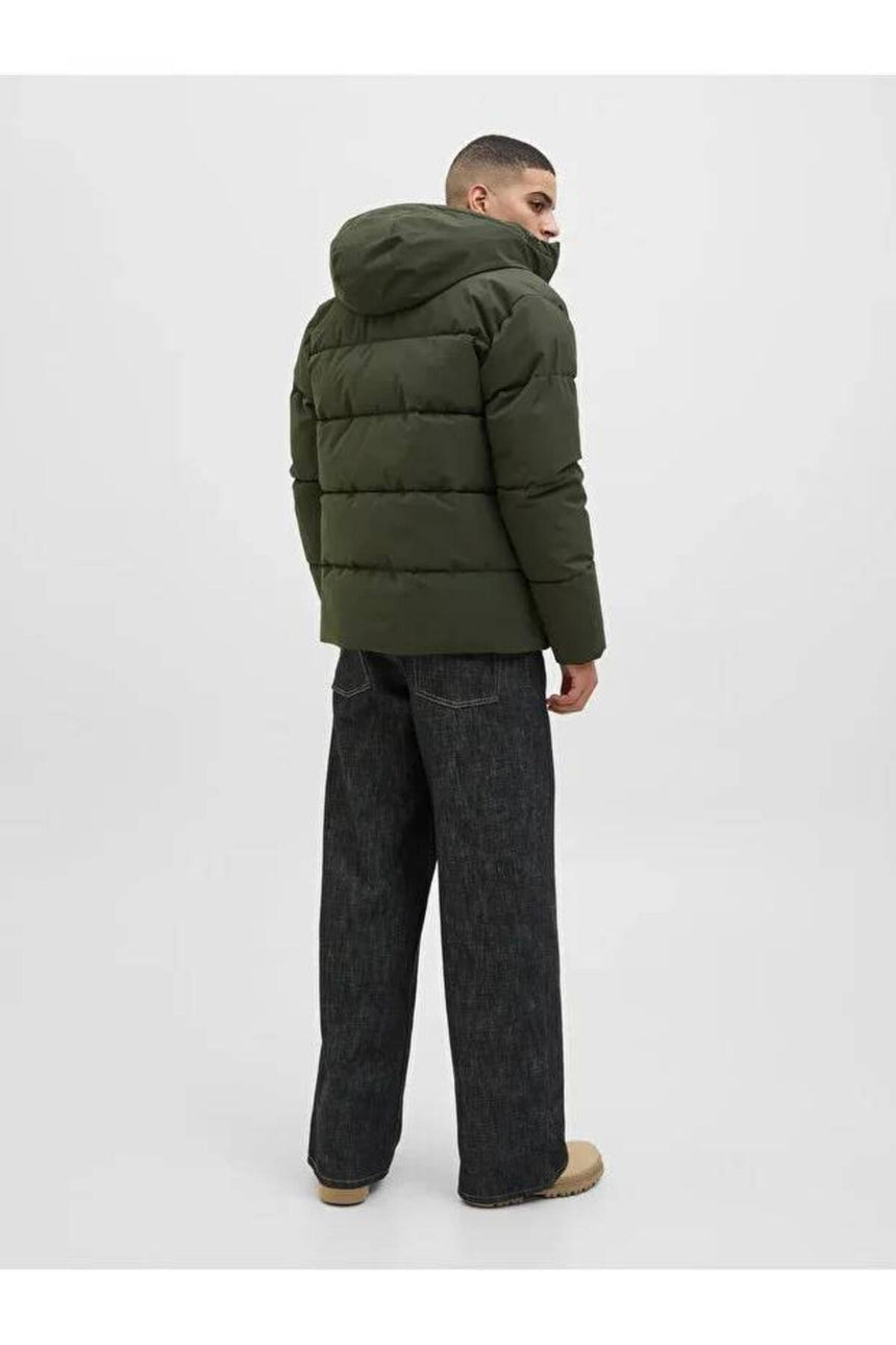 JACK&JONES JJGLOBAL PUFFER JACKET 12283517 - Koyu Yeşil