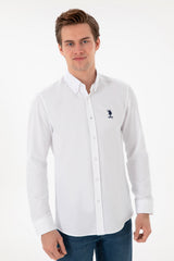 US POLO ASSN ERKEK DOKUMA GÖMLEK 2084085 - Beyaz