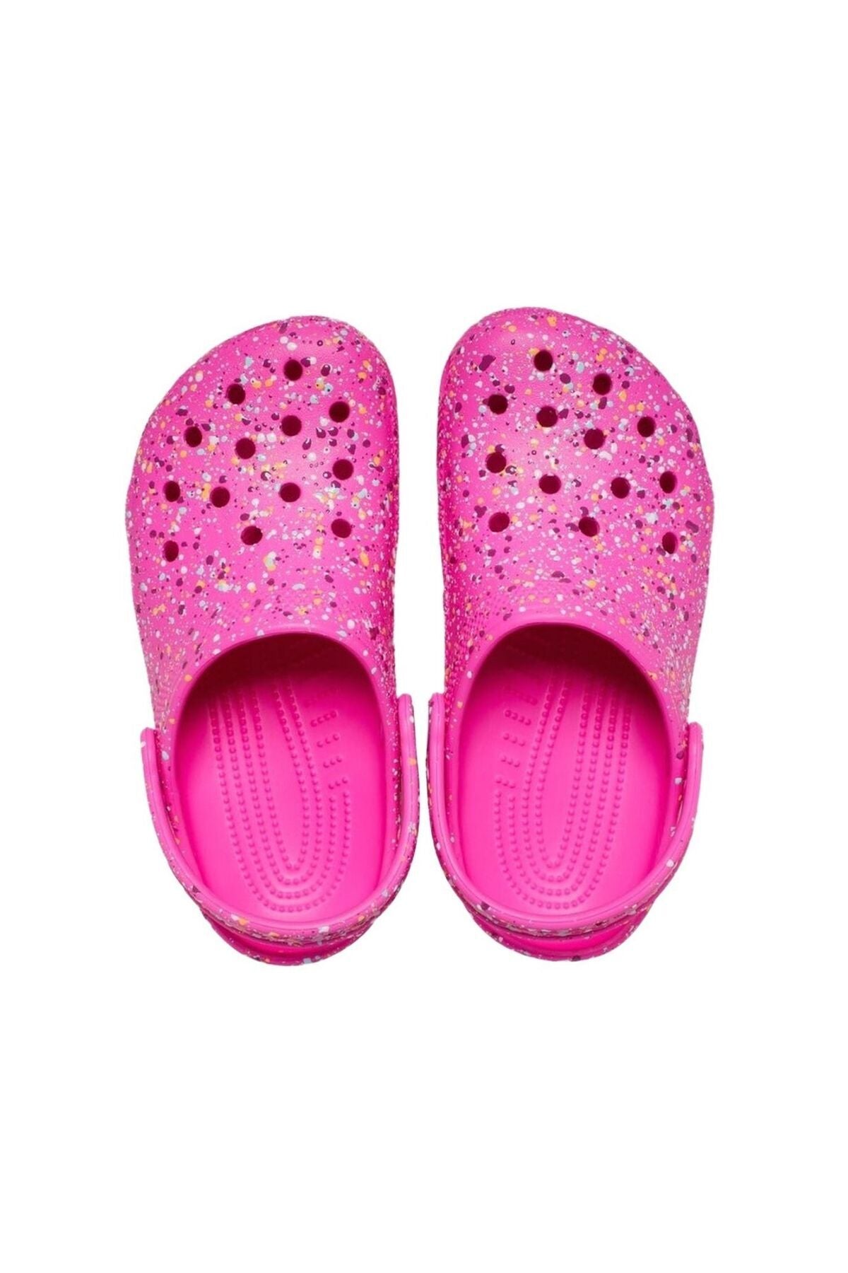 Crocs Classic Paint Splatter Clog Çocuk Terlik 210349 - Pembe