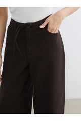 LCW KADIN W5OI67C8 PNT,AMSTERDAM-BAGGY-COLOUR - Koyu Kahverengi