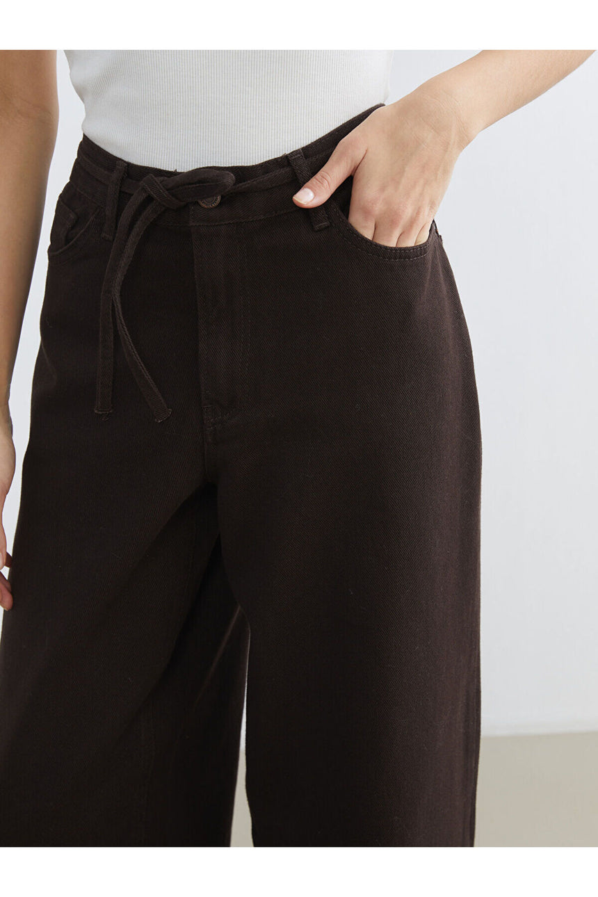 LCW KADIN W5OI67C8 PNT,AMSTERDAM-BAGGY-COLOUR - Koyu Kahverengi