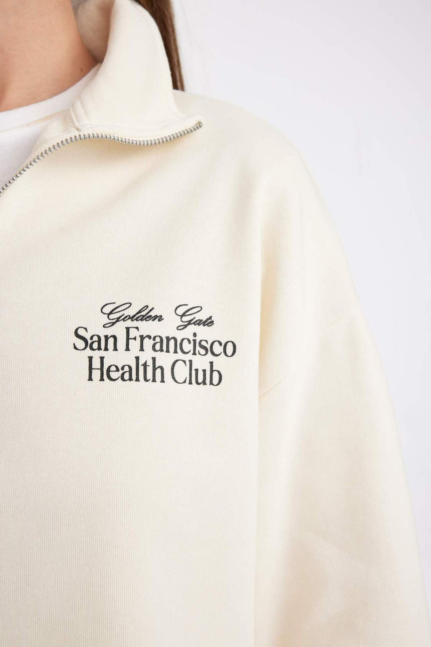 Defacto Kadın Sweat Shirt D5298Ax - Kum Beji