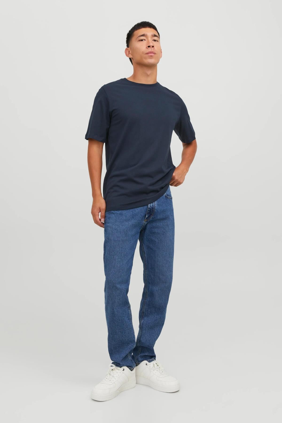 Jack & Jones Organic Basic Erkek T-Shirt 12156101 - Koyu Lacivert