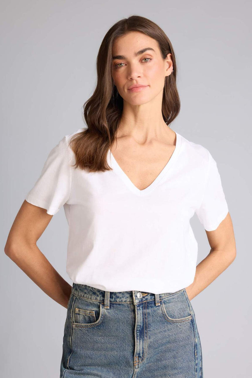 DeFacto W9578AZ Kadın T-Shirt - Beyaz